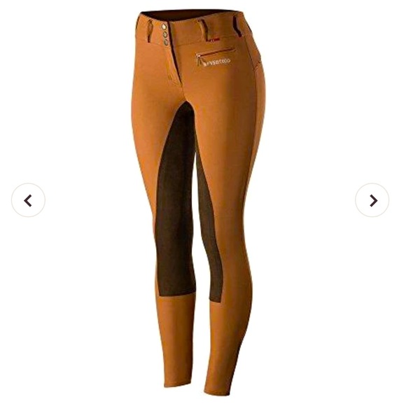 B Vertigo Pants - B Vertigo Women's Rachel Rhinestone Full Seat Breeches - High Waist